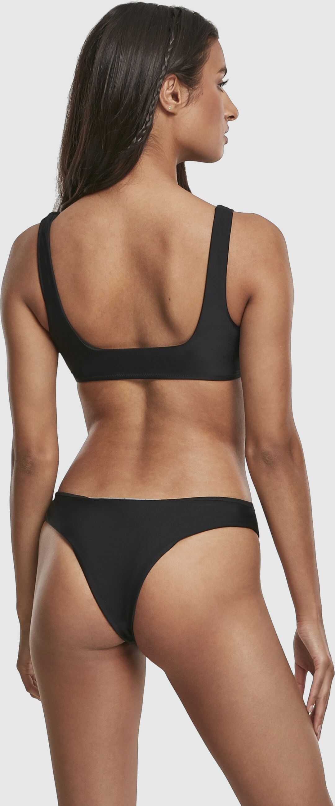 Bügel-Bikini URBAN CLASSICS "Urban Classics Damen Ladies Tanktop Bikini", Damen, Gr. L, N-Gr, schwarz, 82% Polyamid, 18% Elasthan, Bikini-Sets Bügel-Bikini
