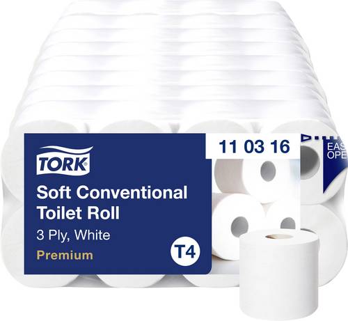 TORK Toilettenpapier T4-System Kleinrollen ToilettPapier weich 3-lag T4 110316 Anzahl der Lagen: 3 lagig 72St.