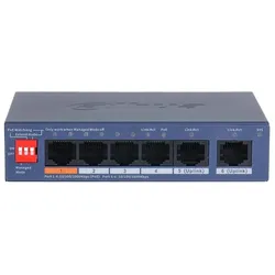 Dahua Switch POE CS4006-4GT-60-V2 4-port (4 Ports), Netzwerk Switch, Blau