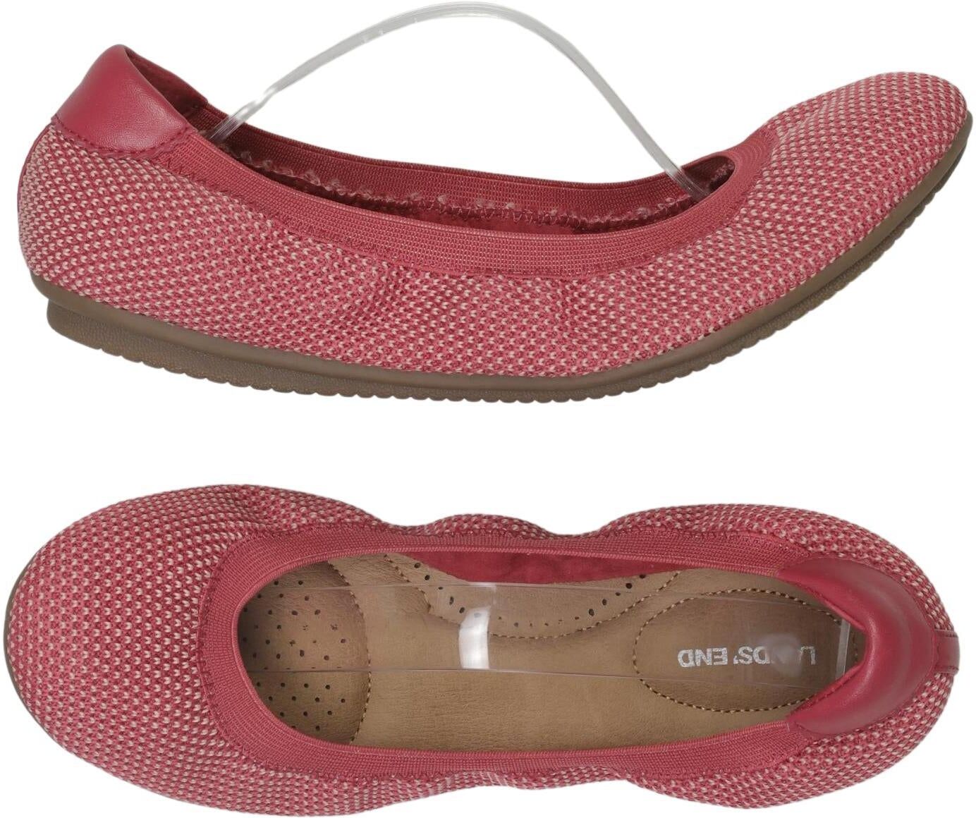 Lands End Damen Ballerina, Rot, Gr. EU 39, Kunstleder - Second Hand