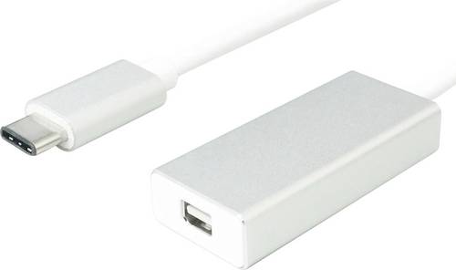Value USB-C / Mini-DisplayPort Adapterkabel USB-C Stecker, Mini DisplayPort Buchse 0.10 m Silber 12.99.3225 USB-C-Displaykabel