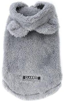 Inspire Essentials CozyPaws Winter Fleece Cat Sweater Hoodie For Cats And Small Dogs gray xs