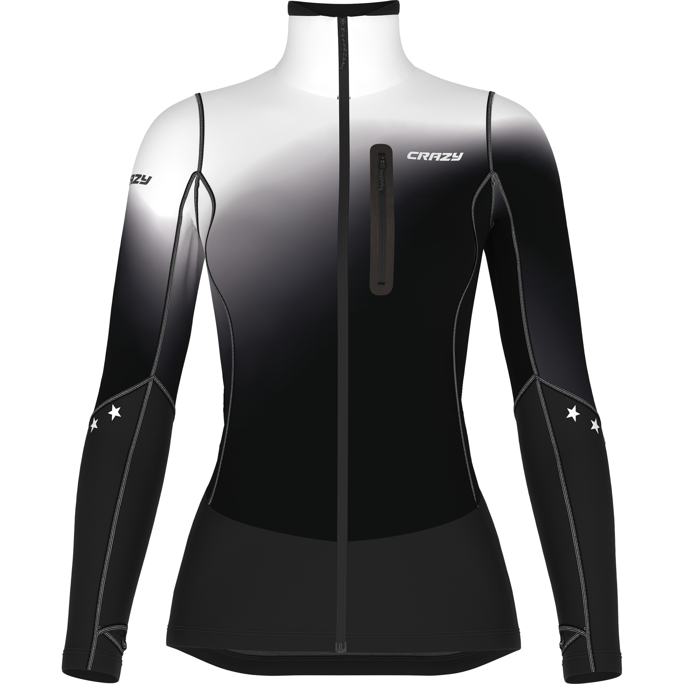 Crazy Oxygen Damen Fleecejacke schwarz Größe S Trekking Elastisch