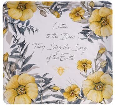Certified International Bee Sweet Square Platter