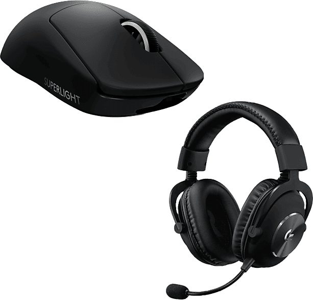REACONDICIONADO Seminuevo Muy bueno Auriculares gaming - Logitech G Pro X, Inalámbrico, Micrófono, Reducción de ruido+Ratón X Superlight