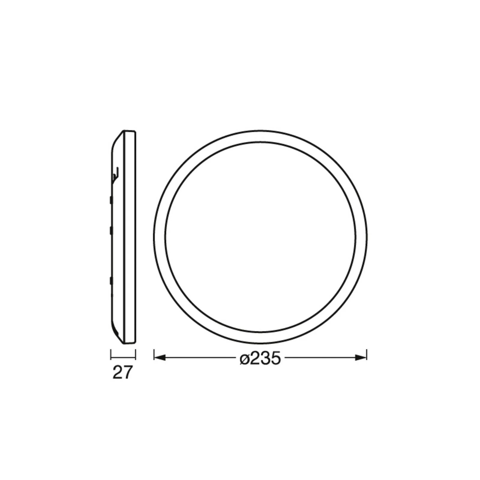 Osram Orbis Ultra Slim LED-plafondlamp, modern, wit, dimbaar
