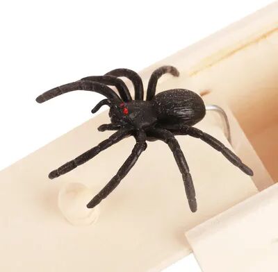 Uplifted Trends Trick Spider Prank Box Funny Wooden Scare Toy For Friends & Office Trick Spider Prank Box Funny Wooden Scare Toy For Friends & Office