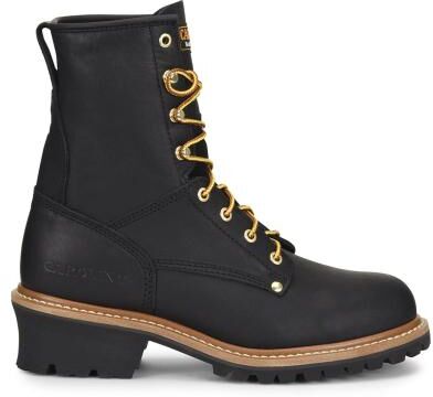 "Carolina Elm 8"" Steel Toe Logger - Mens 9.5 Black Boot E2"