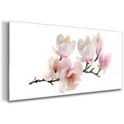 GLASBILD 120x60 cm Magnolienblüte