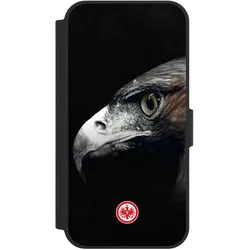 Nivocase Klapphülle für Apple iPhone 17e Handyhülle aus Kunst Leder NIVOflip schwarz Europameisterschaft (Apple iPhone 17e), Smartphone Hülle, Schwarz