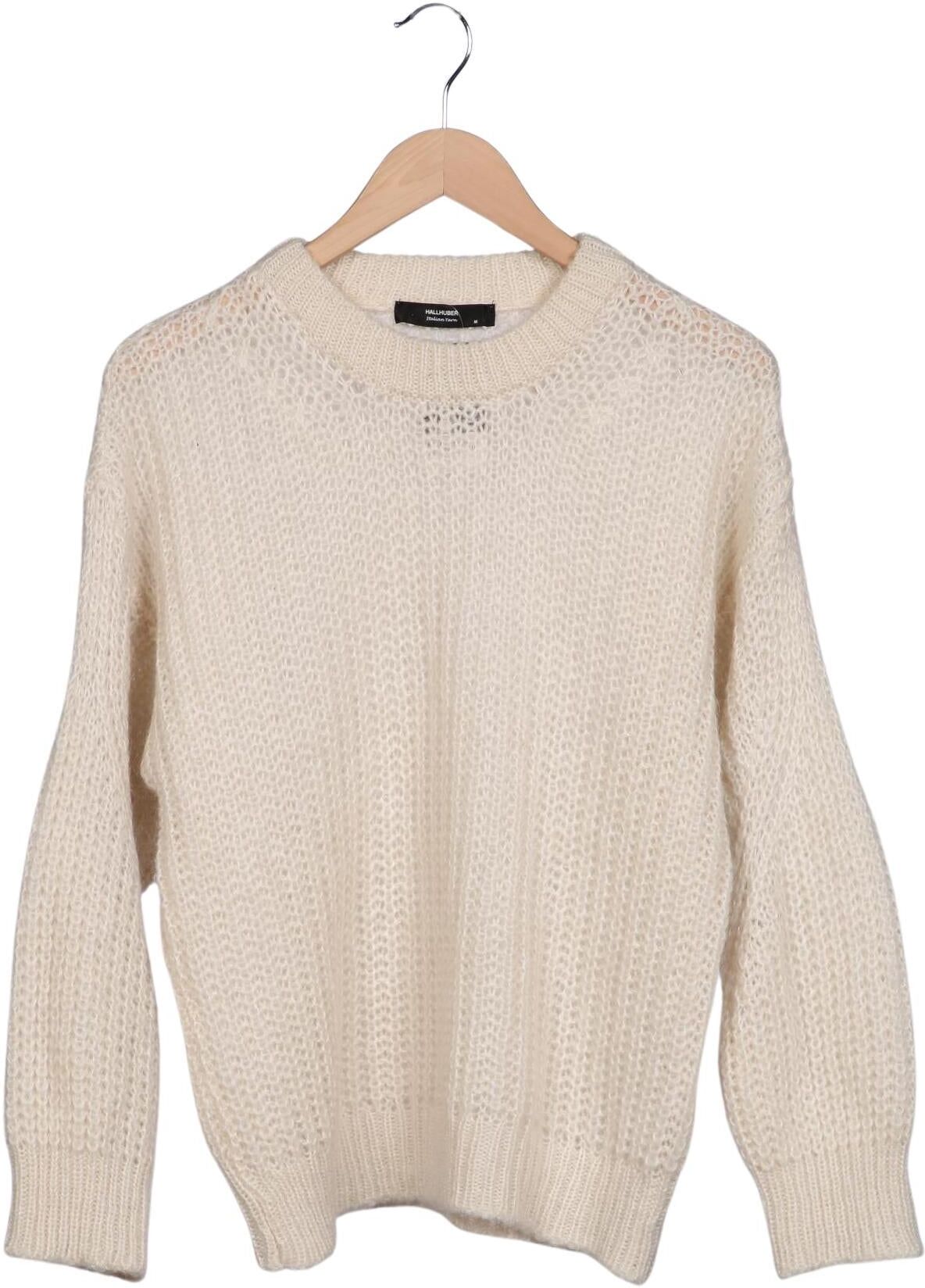 Hallhuber Damen Pullover, Cremeweiß, Gr. M, Synthetik / Mohair - Second Hand