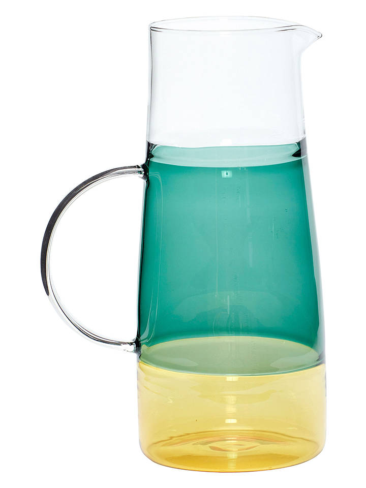 Hübsch Karaffe "Lemonade" in Grün/ Gelb - 1,3 l - onesize