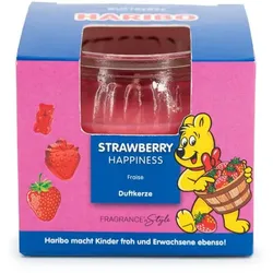 Haribo Duftkerze TM im Geschenkkarton Blau,Rosa,Transparent