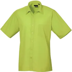 Premier Workwear Herren Popeline Hemd kurzarm PR202 lime 48 (19)