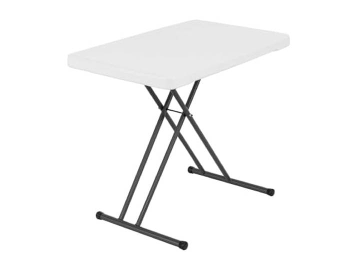 LIFETIME 28241 30-inch verstelbare hoogte persoonlijke tafel, wit graniet, 86 cm