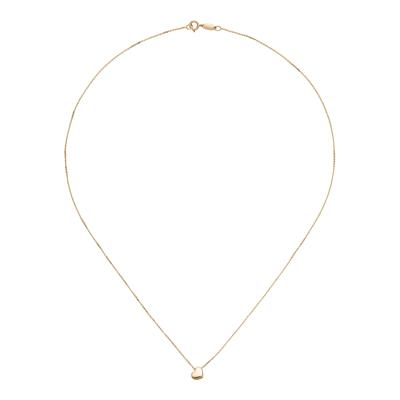 Kette mit Anhänger JOBO "Herz", gelb (gelbgold 375), Halsketten, Damen, Gelbgold 375, L: 42, 375 Gold 42 cm