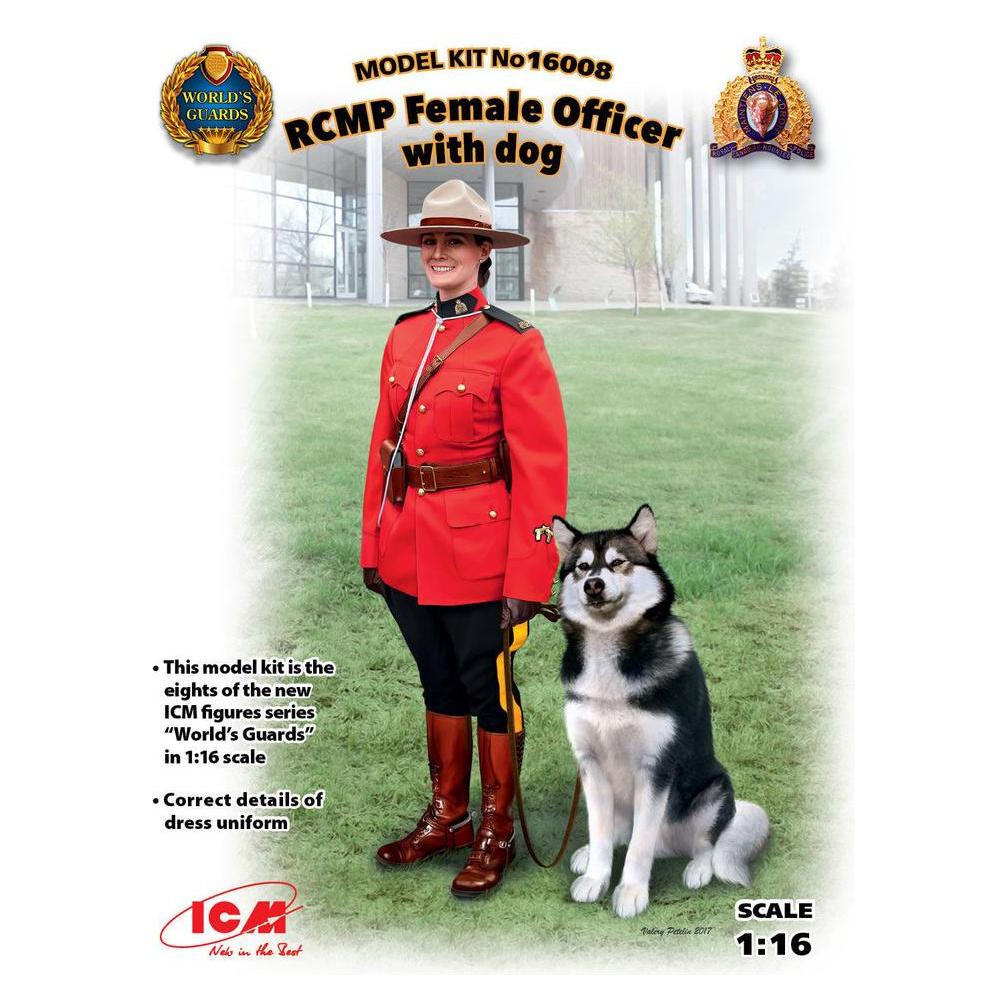 ICM RCMP Female Officer with dog (16008)