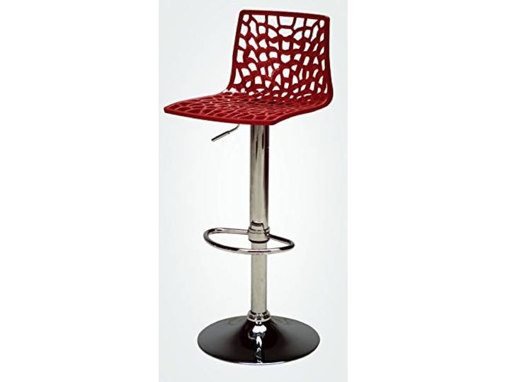GRAND SOLEIL grandsoleil auf Spider Gas Verstellbarer Barhocker, Polycarbonat, massiv glänzend Bordeaux rot, 38,5 x 42 x 104 cm