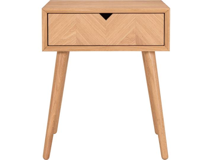 Nachttisch Cara Eiche furniert Holz B 45 H 55 cm - Material: Holzwerkstoff - Nachttisch