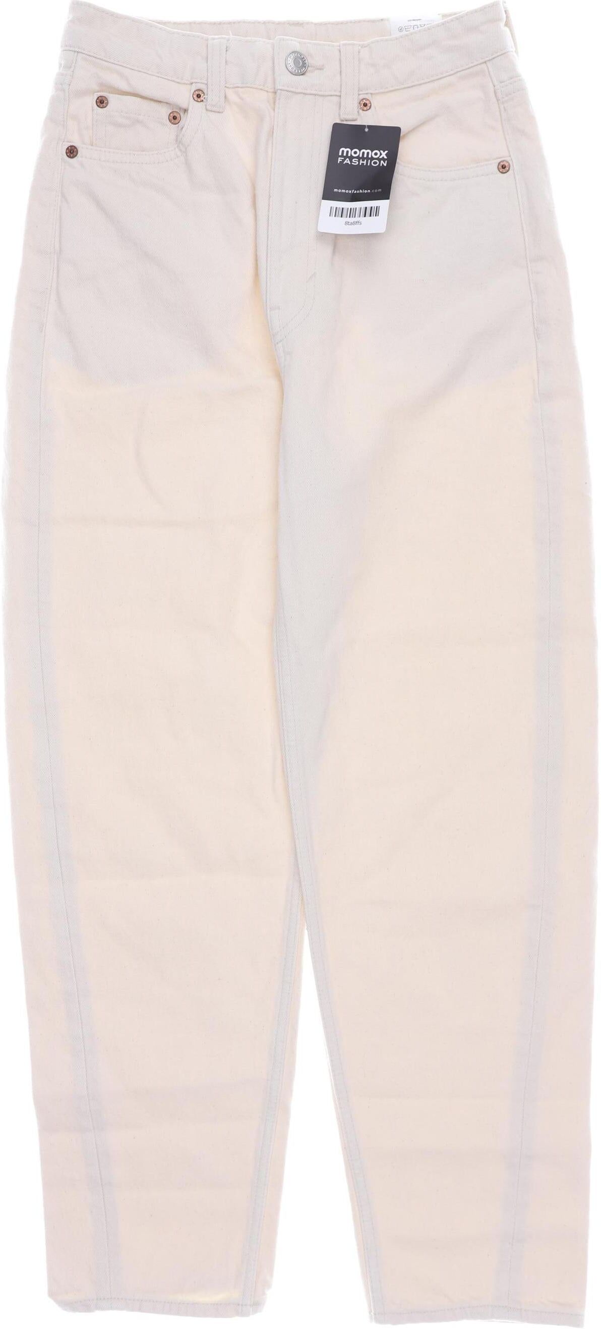 Weekday Damen Jeans, Beige, Gr. W25, Baumwolle - Second Hand
