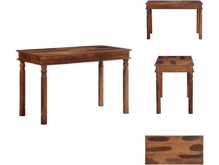vidaXL - Eettafel - 120x60x77 - cm - massief - acaciahout