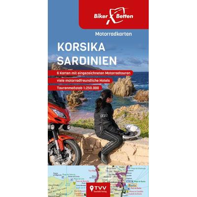 Motorradkarten Set Korsika Sardinien, Karte von , TVV Touristik-Verlag GmbH, 978-3-96599-031-9