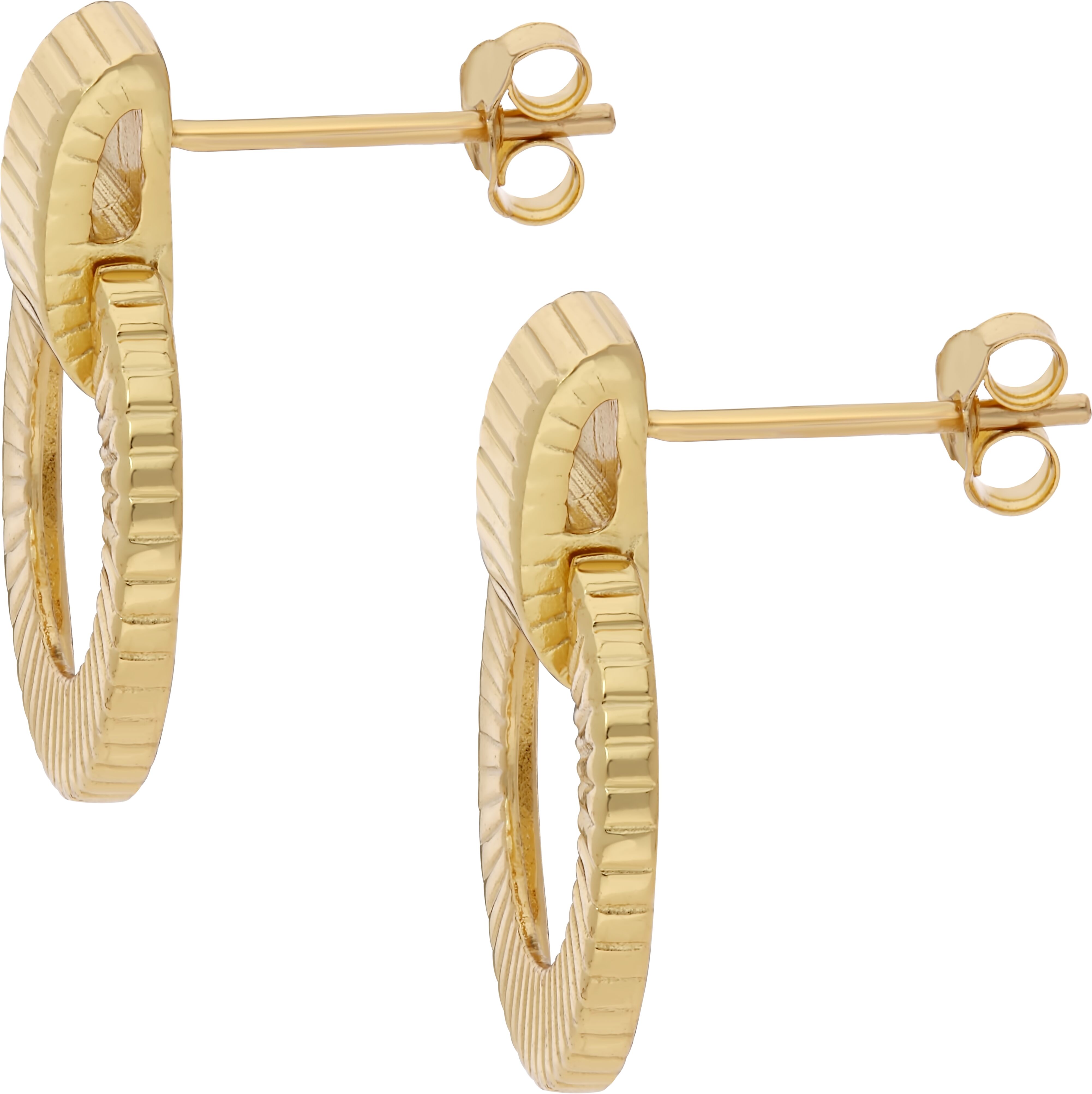 Paar Ohrstecker FIRETTI "Schmuck Geschenk Silber 925 Ohrschmuck Ohrringe Türklopfer", gold (gelbgoldfarben), Ohrringe, Damen, Silber 925 (Sterlingsilber), Paar Ohrstecker