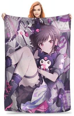 Shop Station Project Sekai Yoisaki Kanade Anime Throw Blanket Super Soft Flannel Blanket For Bed, Sofa & Travel b 80x60in