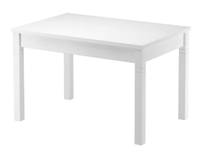 Tisch 75 x 120 Esstisch Massivholz Küchentisch Weiß Holztisch