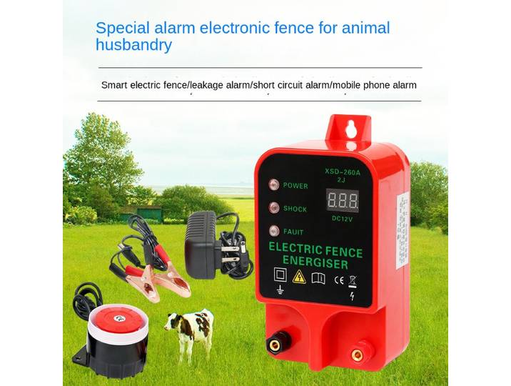 10KM clôture électrique électrificateur bétail LCD haute tension impulsion berger Ranch clôture pour bétail animaux ferme outil