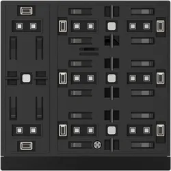 WALTZ Tastsensor+ 4-fach  Basis, Aluminium Schwarz für Wippen in Schwarz