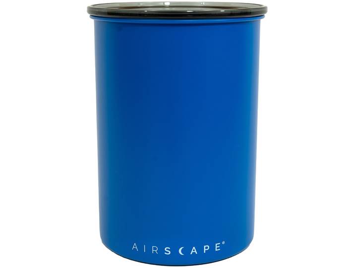 Vorratsdose AIRSCAPE Airscape , blau, B:12,1cm H:17cm L:12,1cm Ø:12,1cm, Edelstahl, Kunststoff, Lebensmittelaufbewahrungsbehälter, Vorratsdose, mit Ventil-Deckel, robuste Verarbeitung