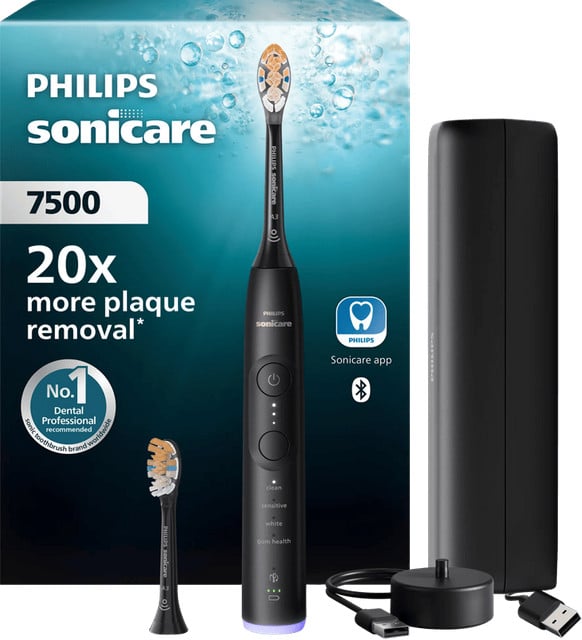 Philips Sonicare Series 7500 HX7421/14 Elektrische tandenborstel Zwart