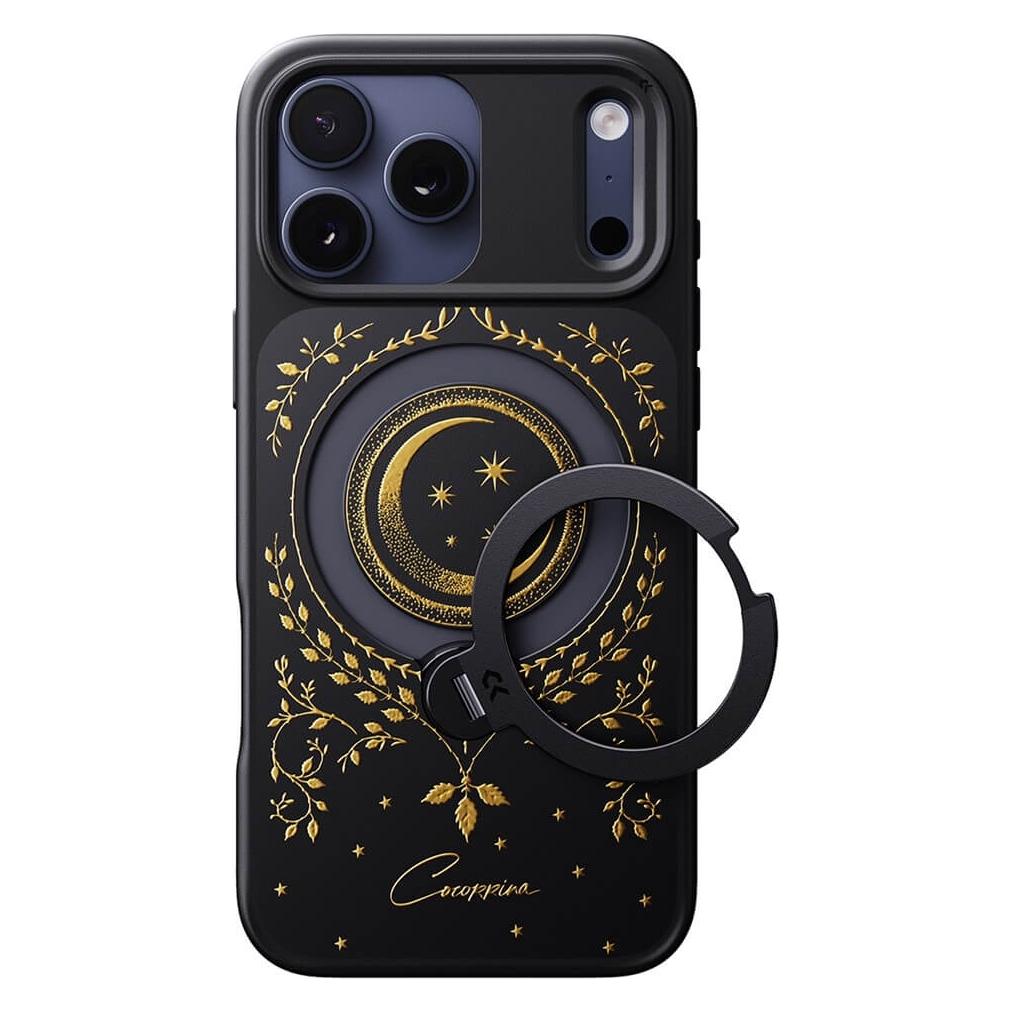 Cover-Discount iPhone 18 Pro / iPhone 17 Pro - Magnetische Design Hülle Moon mit 360° Standring (Apple iPhone 17 Pro, Apple iPhone 18 Pro) (76685935)