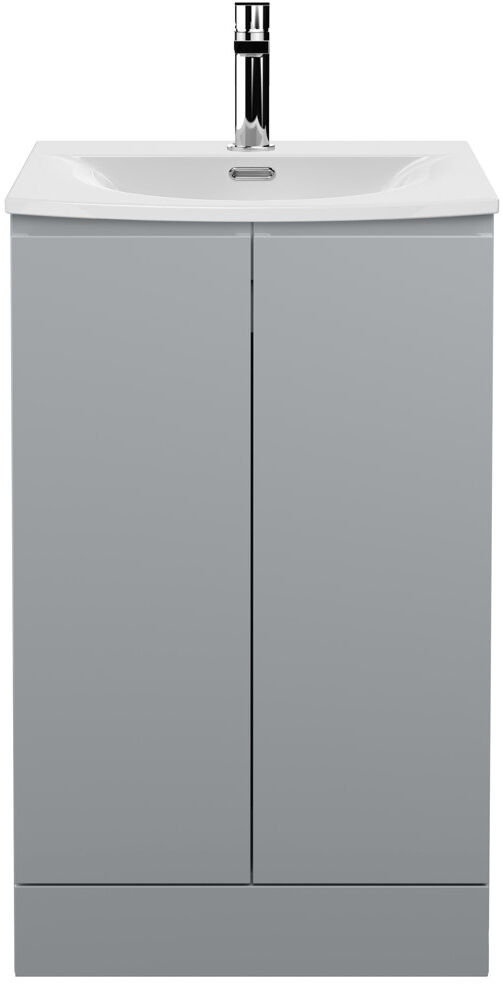 Nuie Urban 510 mm Freestanding Single Vanity with Integrated Basin Satin Grey 510mm W