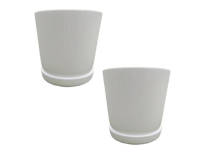 Relaxdays Blumentopf mit Untersetzer 2er Set