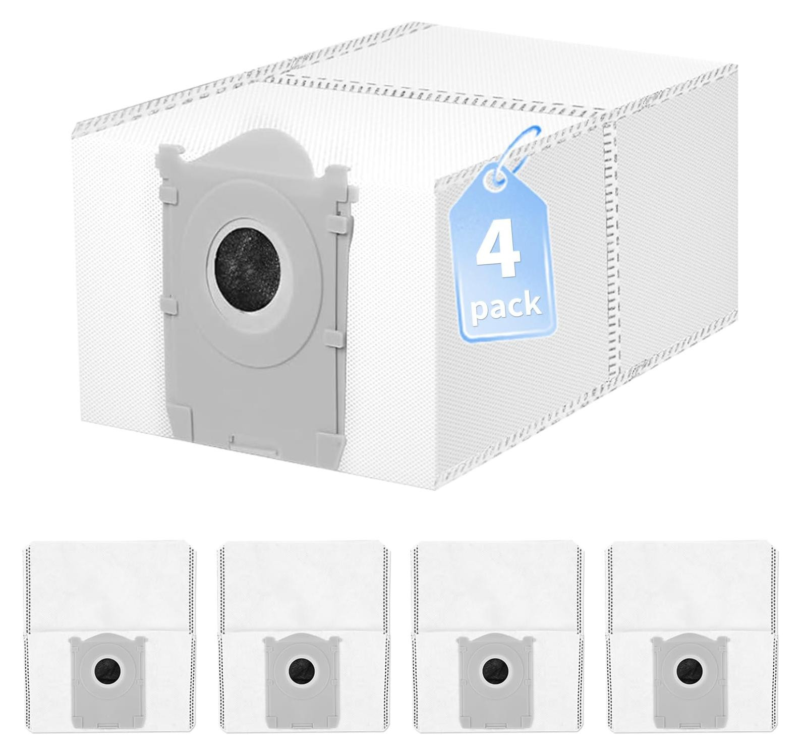 Ecovacs Stofzuigzakken voor robotstofzuigers, 4 stuks, 3 liter capaciteit, vervangingsonderdelen voor T50 PRO Gen3 OMNI, T50 OMNI, X9 PRO OMNI, X8 PRO OMNI, T80 OMNI, T30C OMNI Gen 2 en X8 OMNI