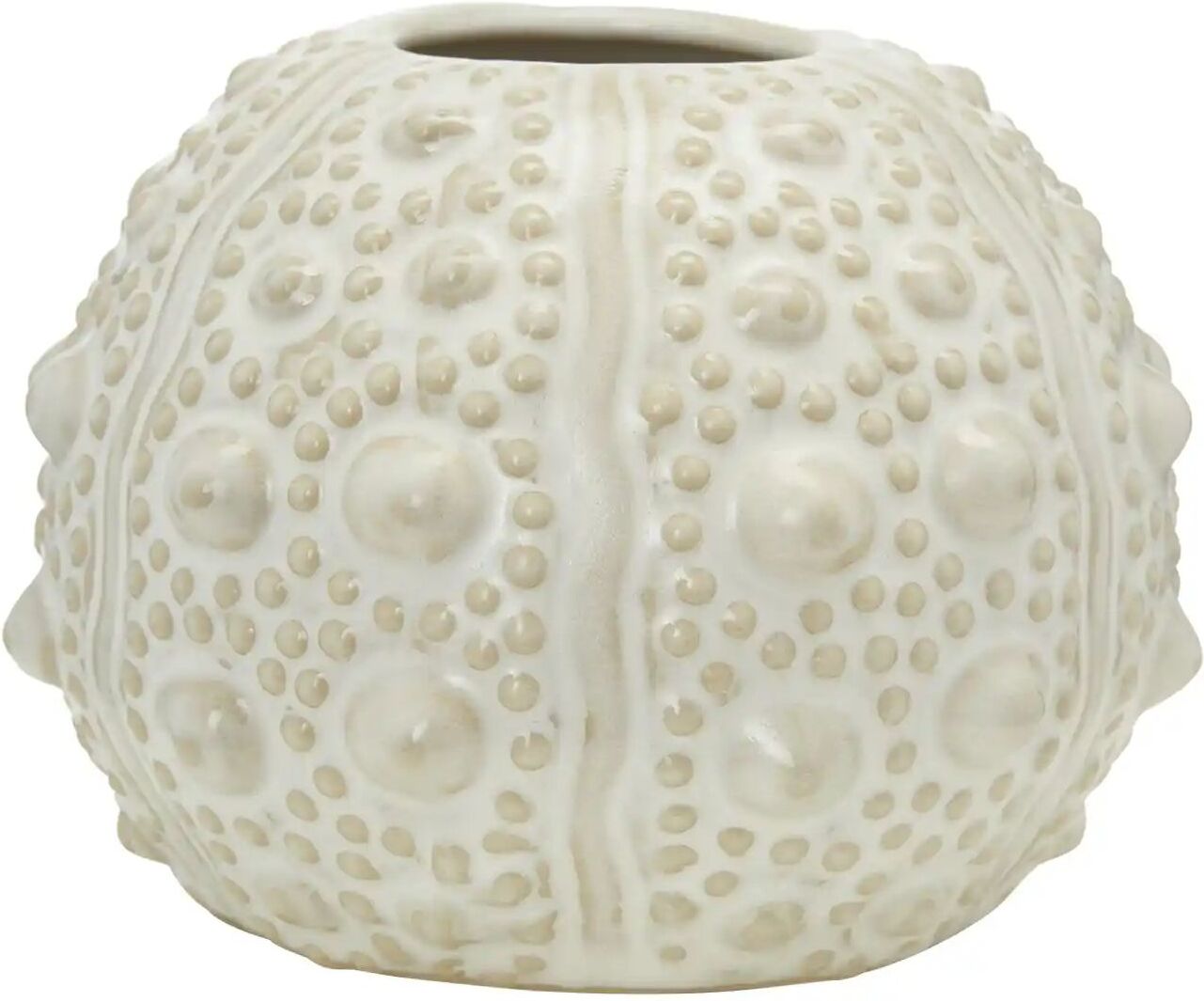 HOME STORY Vase  Seeigel ¦ beige ¦ Porzellan ¦ Maße (cm): H: 8,5  Ø: 11