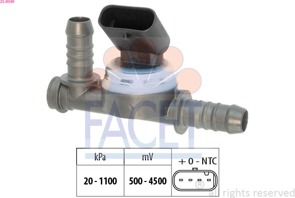 Facet Sensor, Kraftstoffdruck 25.0049 Für Cupra