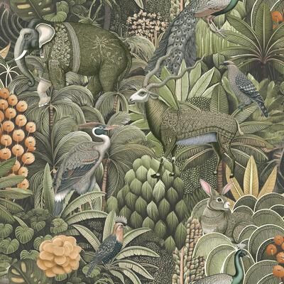 Graham & Brown Jungle Jamboree Sage Wallpaper
