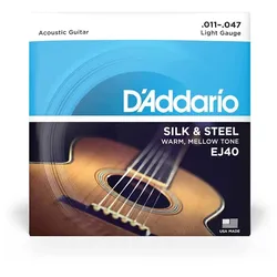 D’Addario EJ40 - Acoustic Folk Guitar Silk & Steel | 011-047 - Saiten Westerngitarre