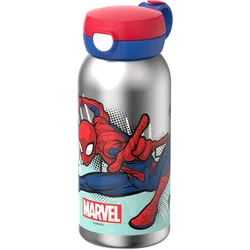 Mepal Campus Edelstahl Trinkflasche mit Klappdeckel auslaufsicher 600 ml Spiderman