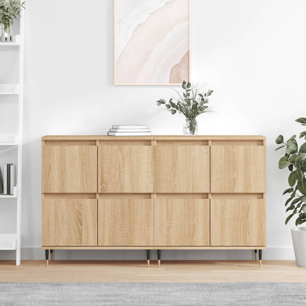 George Oliver Sideboards Engineered Wood Sonoma Oak 70cm H X 120cm W X 35cm D