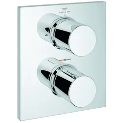 Grohe Grohtherm F Fertigmontageset 27618000 Unterputz-Wannen/Brause-Thermostat, mit integrierter 2-Wege Umschaltung, chrom