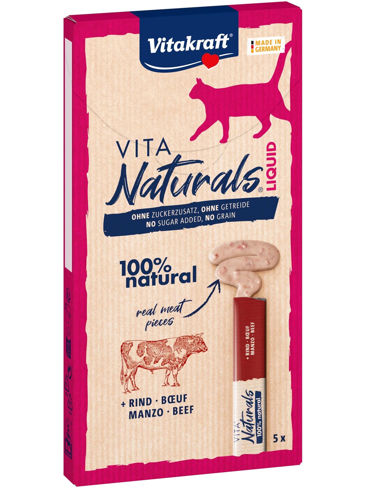 Vitakraft Vita Naturals Liquid Snack Rind (5-Pack x 15g)