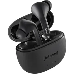 Intenso Black Buds T300A Kopfhörer True Wireless Stereo (TWS) im Ohr Anrufe/Musik/Sport/Alltag USB Typ-C Bluetooth Schwarz