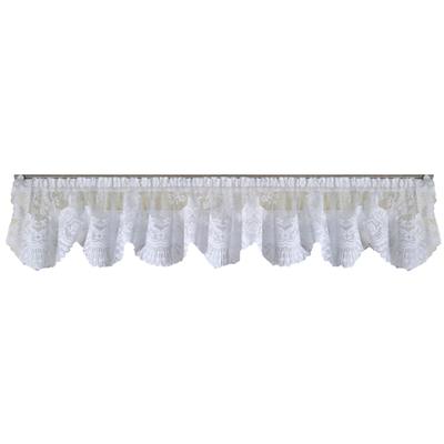 Querbehang WECKBRODT "Siena" Gr. 2, weiß, B:175cm H:32cm, Jacquard, Polyester, Gardinen, Jacquard, strukturiert, halbtransparent, Bordüre,Kante, Gardine, Store