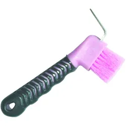 ELDORADO Hufauskratzer mit Bürste für Pferde - rosa