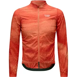 Pas Normal Studios Mechanism Stow Away Jacket Fahrradjacke Herren - aop hibiscus orange - S