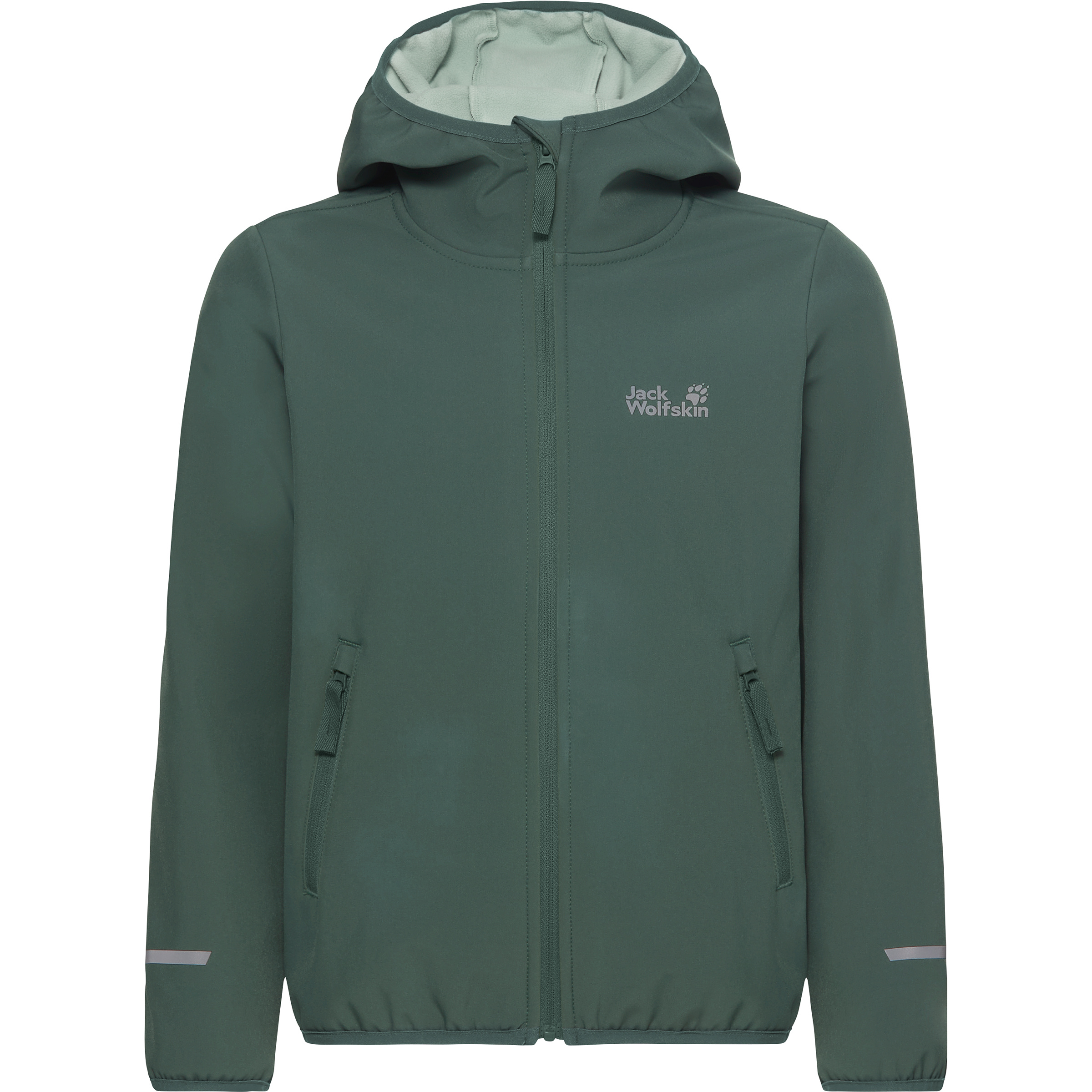 Jack Wolfskin Fourwinds Kinder Softshelljacke gruen Größe 104 Trekking Wasserabweisend Wasserabweisend